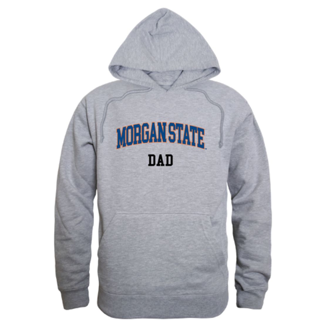 Morgan State University Bears Dad Fleece Hoodie Sweatshirts Heather Grey-Campus-Wardrobe