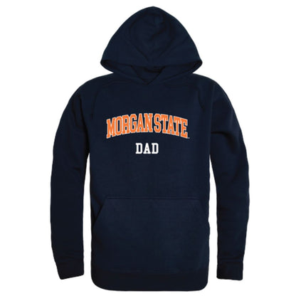 Morgan State University Bears Dad Fleece Hoodie Sweatshirts Heather Grey-Campus-Wardrobe