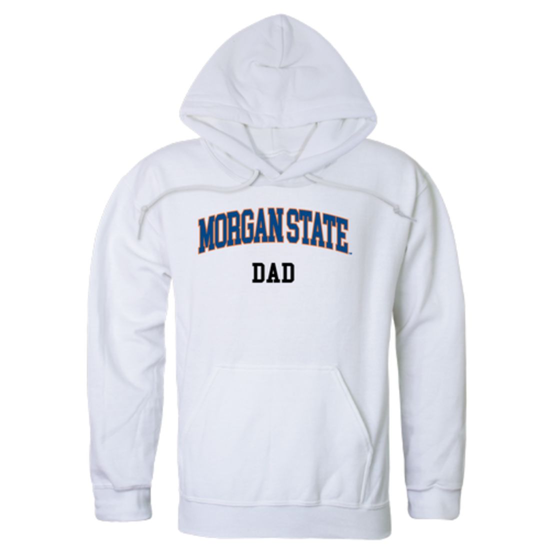 Morgan State University Bears Dad Fleece Hoodie Sweatshirts Heather Grey-Campus-Wardrobe