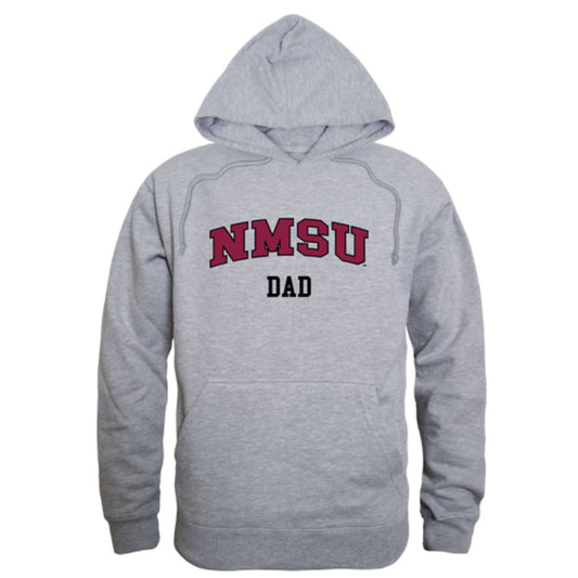 NMSU New Mexico State University Aggies Dad Fleece Hoodie Sweatshirts Heather Grey-Campus-Wardrobe