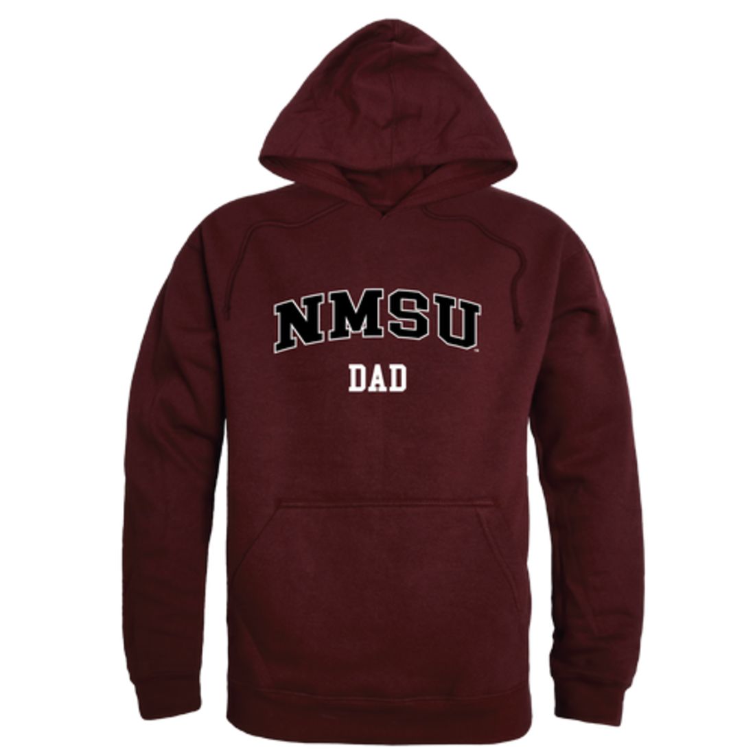 NMSU New Mexico State University Aggies Dad Fleece Hoodie Sweatshirts Heather Grey-Campus-Wardrobe
