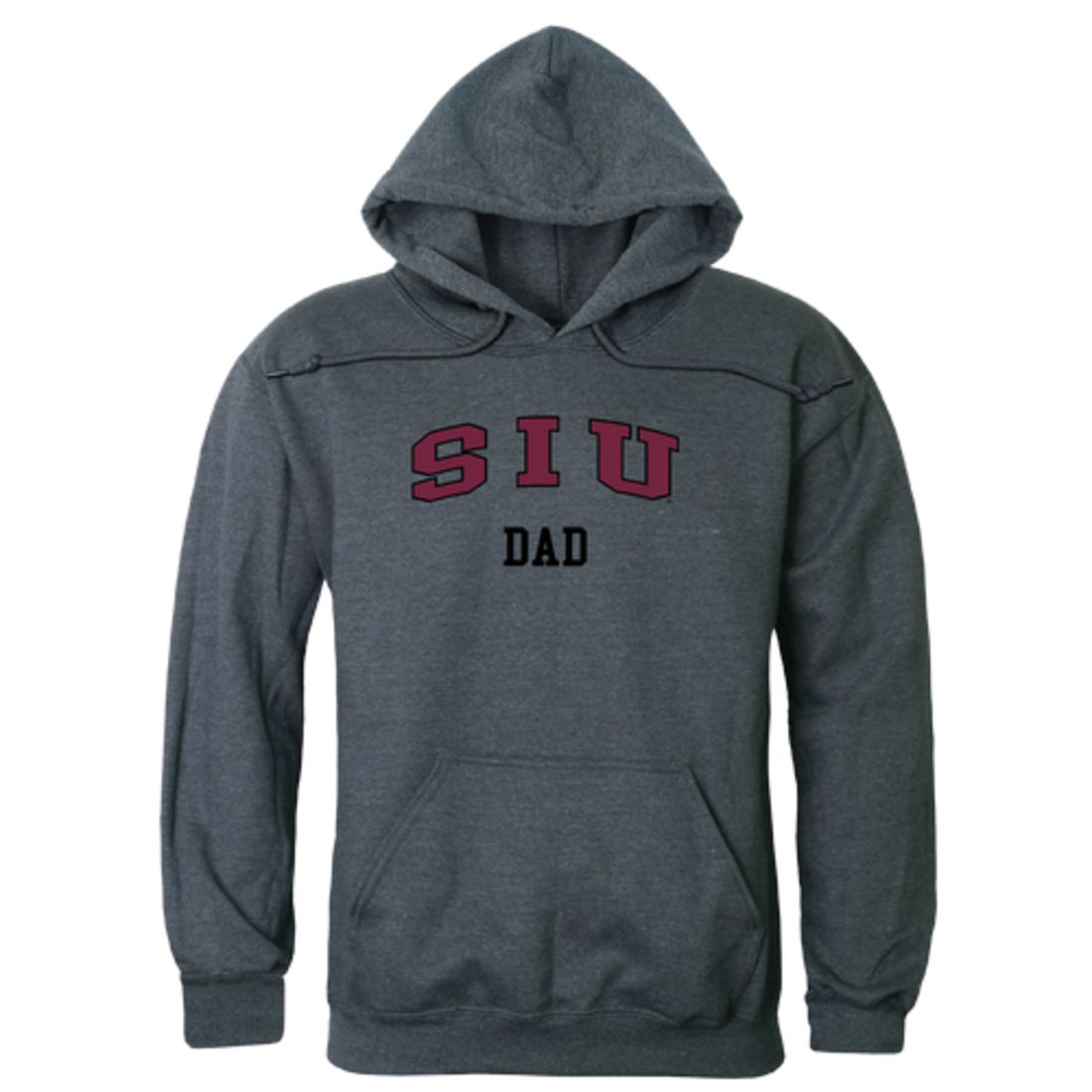 SIU Southern Illinois University Salukis Dad Fleece Hoodie Sweatshirts Heather Charcoal-Campus-Wardrobe