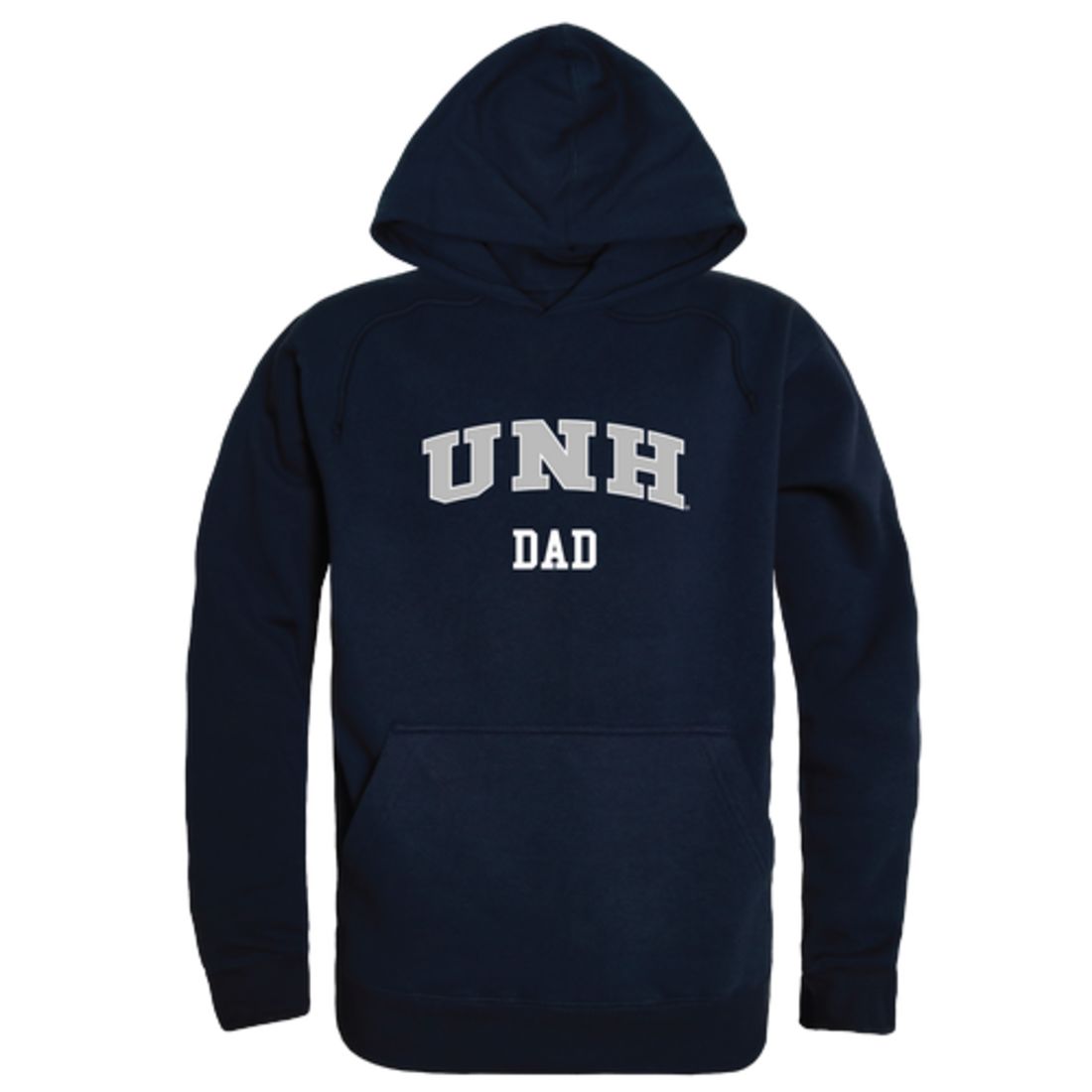 UNH University of New Hampshire Wildcats Dad Fleece Hoodie Sweatshirts Heather Grey-Campus-Wardrobe