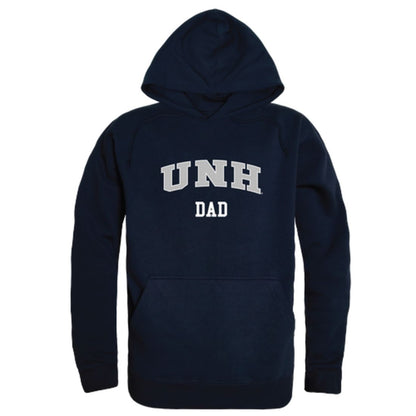 UNH University of New Hampshire Wildcats Dad Fleece Hoodie Sweatshirts Heather Grey-Campus-Wardrobe