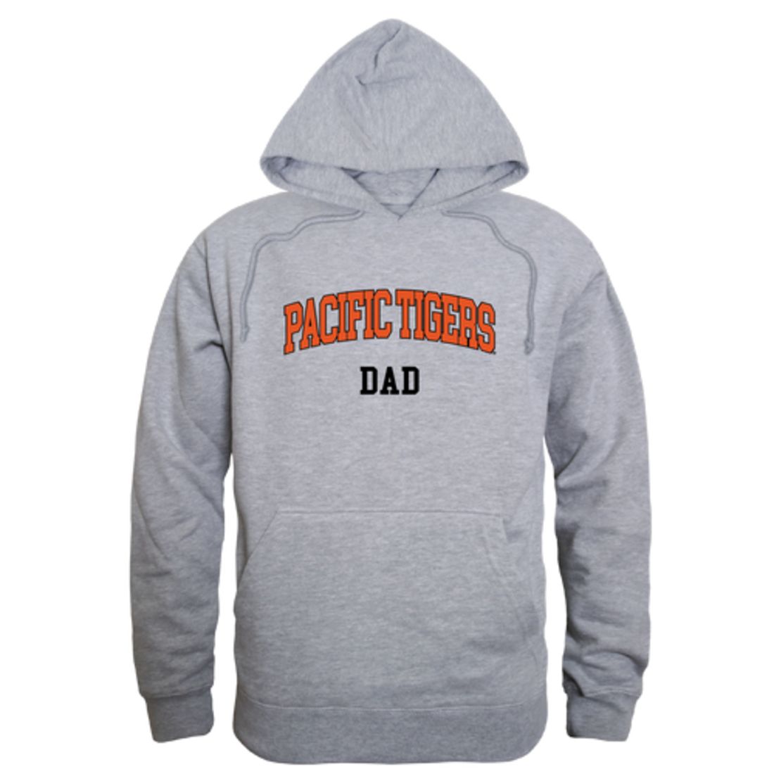 University of the Pacific Tigers Dad Fleece Hoodie Sweatshirts Heather Charcoal-Campus-Wardrobe