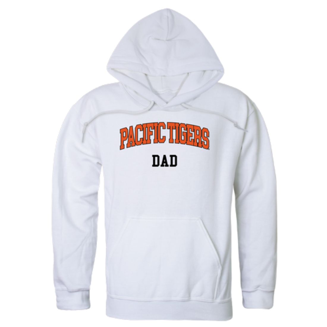 University of the Pacific Tigers Dad Fleece Hoodie Sweatshirts Heather Charcoal-Campus-Wardrobe