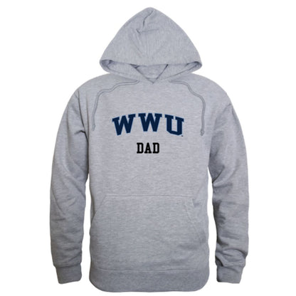 WWU Western Washington University Vikings Dad Fleece Hoodie Sweatshirts Heather Grey-Campus-Wardrobe