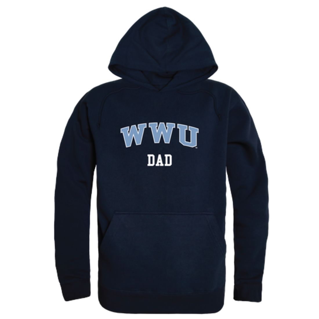 WWU Western Washington University Vikings Dad Fleece Hoodie Sweatshirts Heather Grey-Campus-Wardrobe