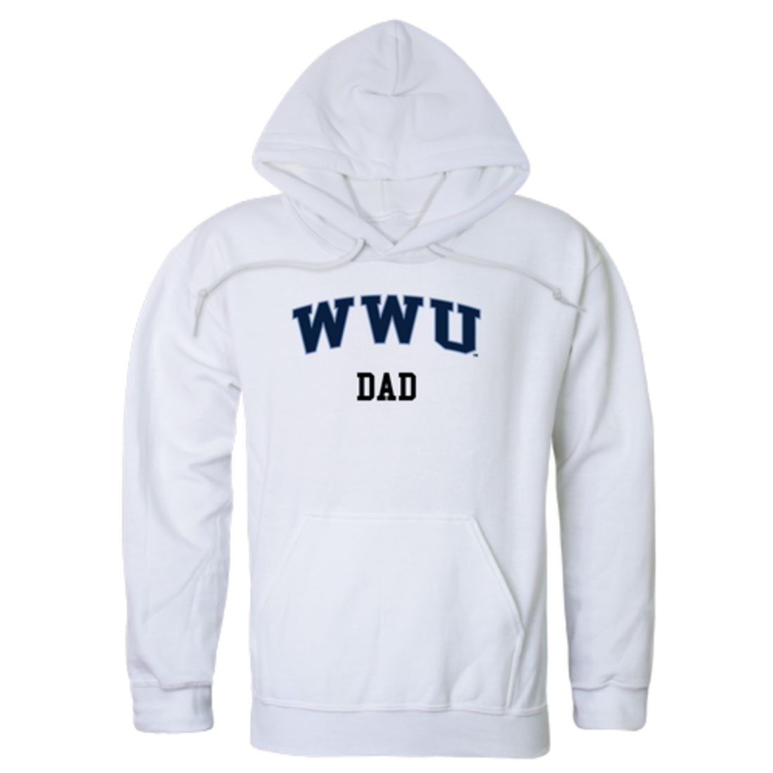 WWU Western Washington University Vikings Dad Fleece Hoodie Sweatshirts Heather Grey-Campus-Wardrobe