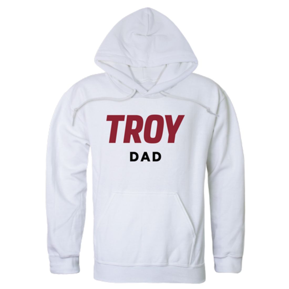 Troy University Trojans Dad Fleece Hoodie Sweatshirts Heather Charcoal-Campus-Wardrobe