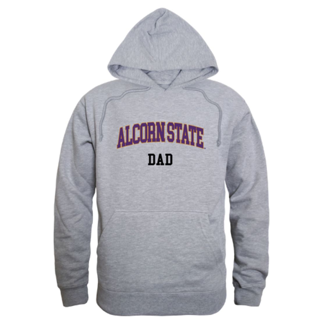 Alcorn State University Braves Dad Fleece Hoodie Sweatshirts Heather Charcoal-Campus-Wardrobe