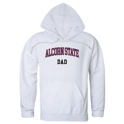 Alcorn State University Braves Dad Fleece Hoodie Sweatshirts Heather Charcoal-Campus-Wardrobe