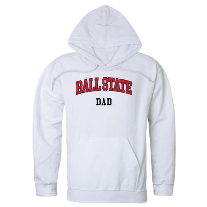 BSU Ball State University Cardinals Dad Fleece Hoodie Sweatshirts Heather Grey-Campus-Wardrobe