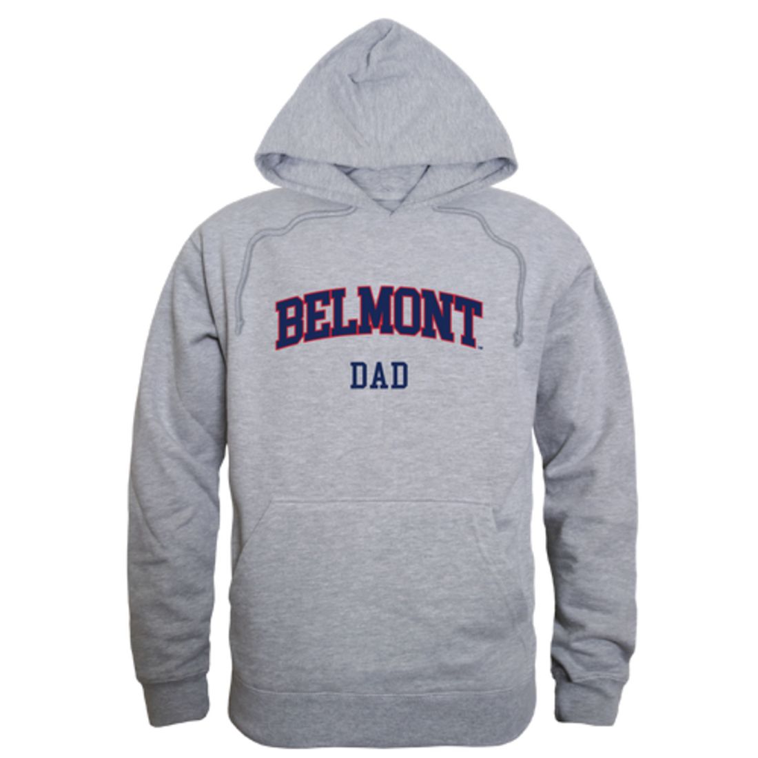 Belmont State University Bruins Dad Fleece Hoodie Sweatshirts Heather Grey-Campus-Wardrobe