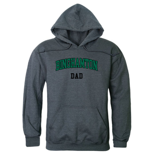 SUNY Binghamton University Bearcats Dad Fleece Hoodie Sweatshirts Heather Charcoal-Campus-Wardrobe