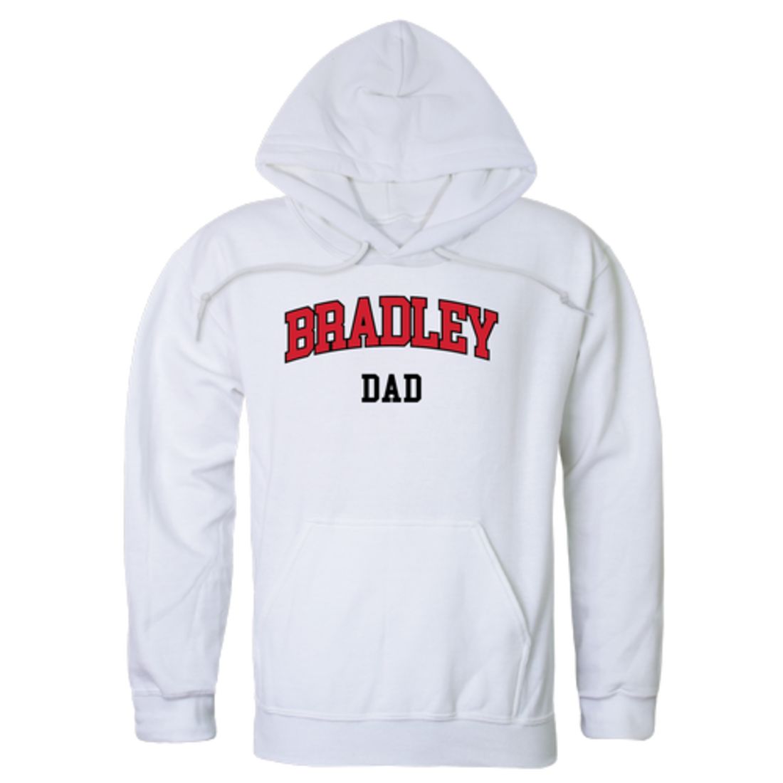 Bradley University Braves Dad Fleece Hoodie Sweatshirts Heather Grey-Campus-Wardrobe