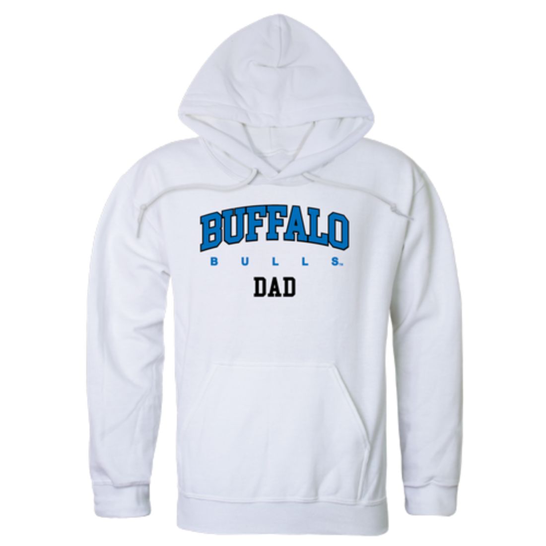 SUNY University at Buffalo Bulls Dad Fleece Hoodie Sweatshirts Heather Grey-Campus-Wardrobe