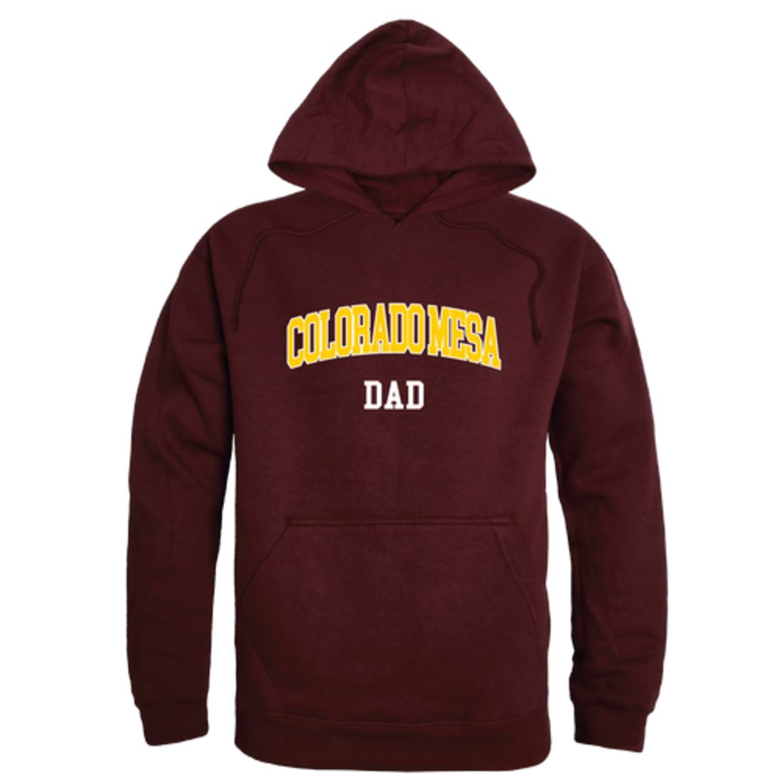 CMU Colorado Mesa University Maverick Dad Fleece Hoodie Sweatshirts Heather Grey-Campus-Wardrobe
