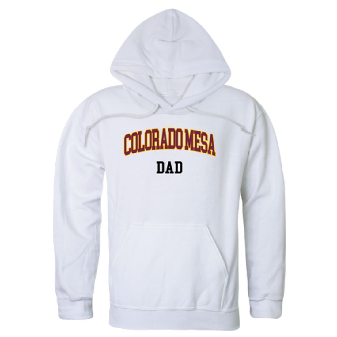 CMU Colorado Mesa University Maverick Dad Fleece Hoodie Sweatshirts Heather Grey-Campus-Wardrobe