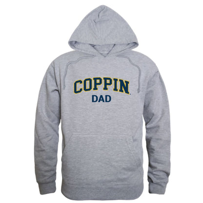 CSU Coppin State University Eagles Dad Fleece Hoodie Sweatshirts Heather Grey-Campus-Wardrobe