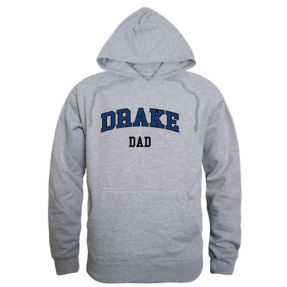 Drake University Bulldogs Dad Fleece Hoodie Sweatshirts Heather Grey-Campus-Wardrobe