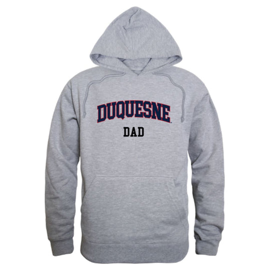 Duquesne University Dukes Dad Fleece Hoodie Sweatshirts Heather Grey-Campus-Wardrobe