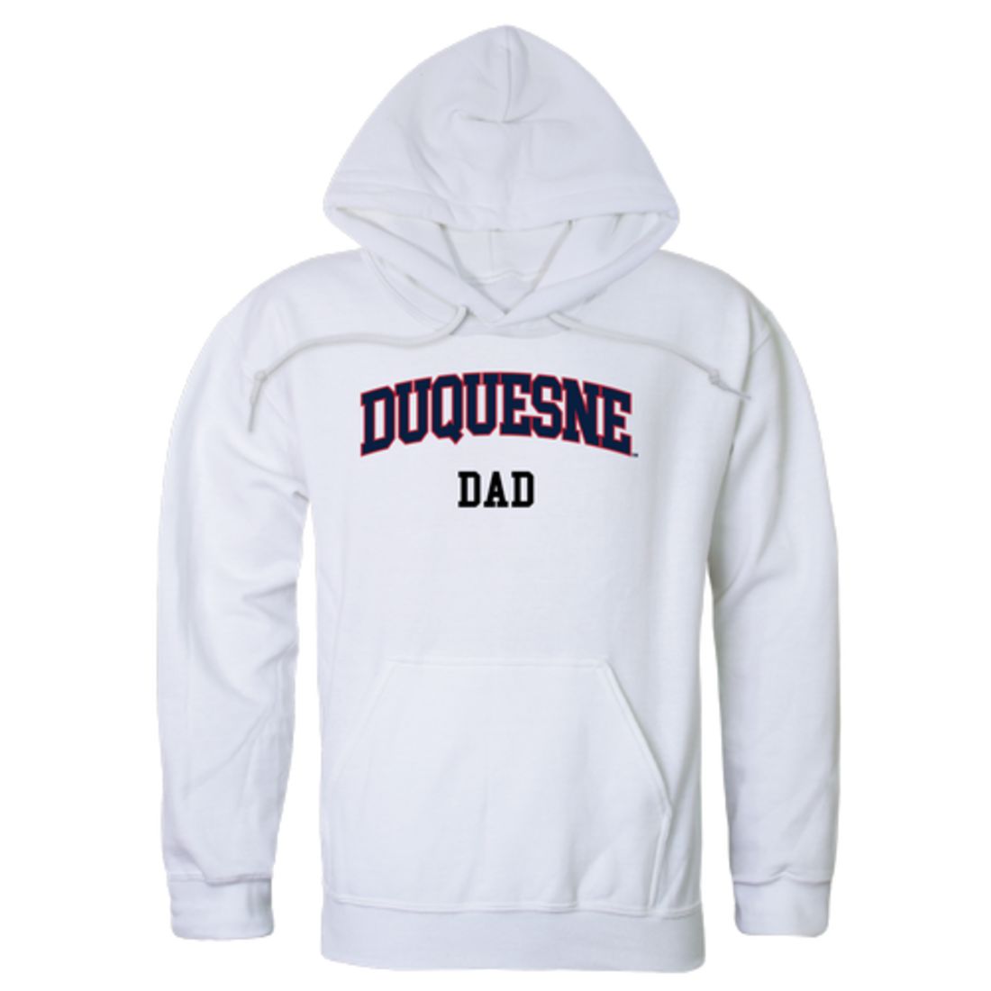 Duquesne University Dukes Dad Fleece Hoodie Sweatshirts Heather Grey-Campus-Wardrobe