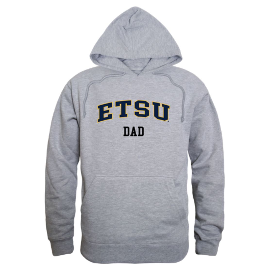 ETSU East Tennessee State University Buccaneers Dad Fleece Hoodie Sweatshirts Heather Grey-Campus-Wardrobe