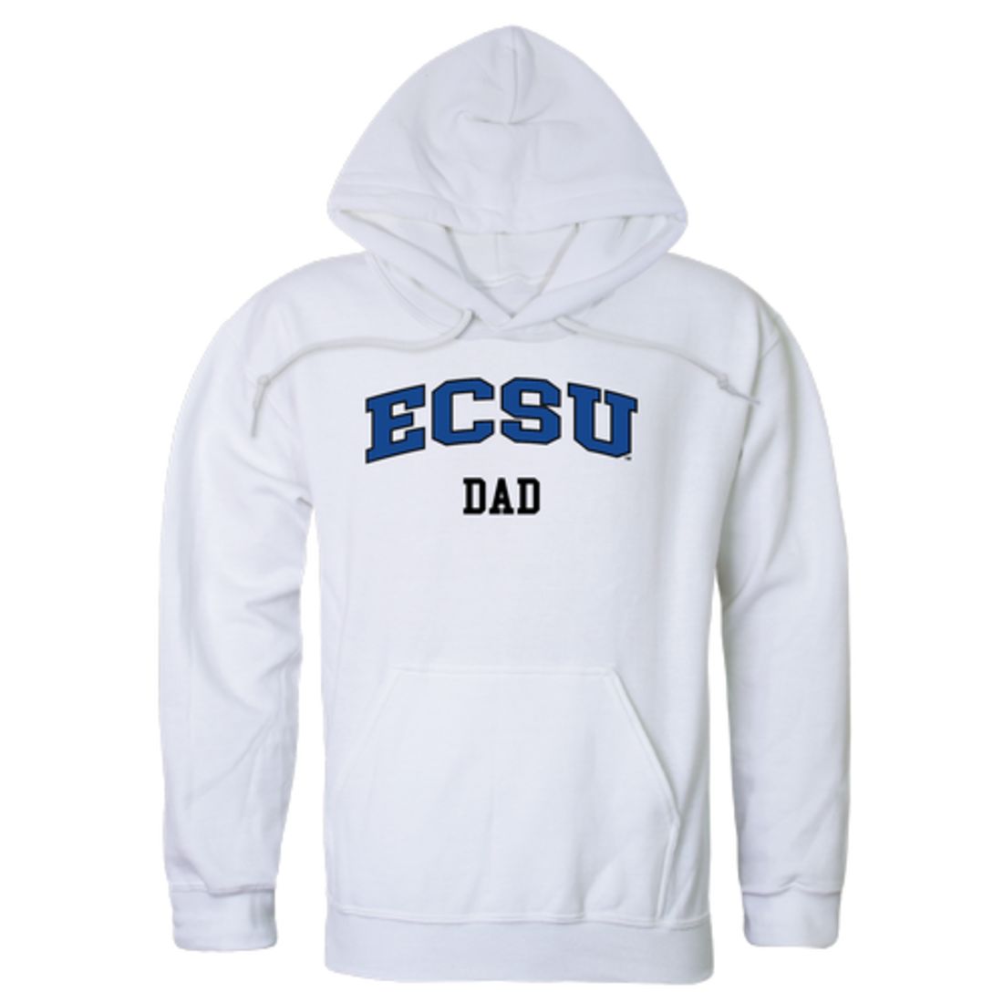 ECSU Elizabeth City State University Vikings Dad Fleece Hoodie Sweatshirts Heather Grey-Campus-Wardrobe