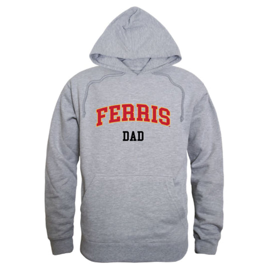 FSU Ferris State University Bulldogs Dad Fleece Hoodie Sweatshirts Heather Grey-Campus-Wardrobe