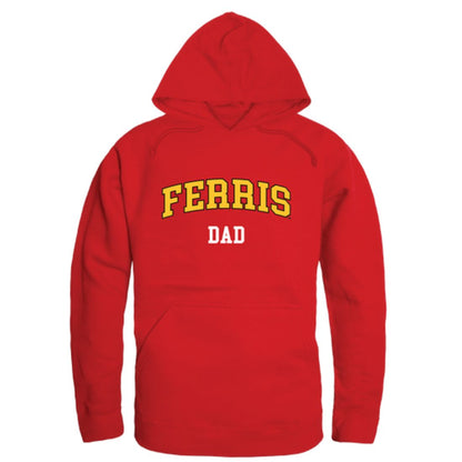FSU Ferris State University Bulldogs Dad Fleece Hoodie Sweatshirts Heather Grey-Campus-Wardrobe
