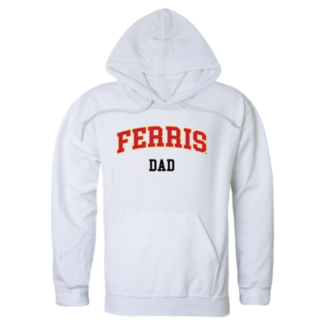 FSU Ferris State University Bulldogs Dad Fleece Hoodie Sweatshirts Heather Grey-Campus-Wardrobe