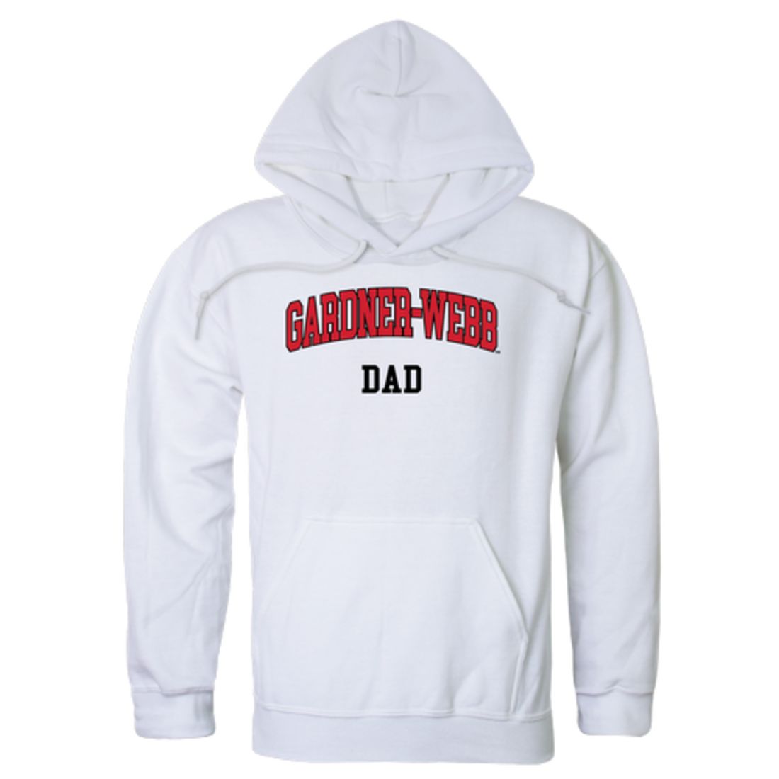 GWU Gardner Webb University Runnin' Bulldogs Dad Fleece Hoodie Sweatshirts Heather Grey-Campus-Wardrobe