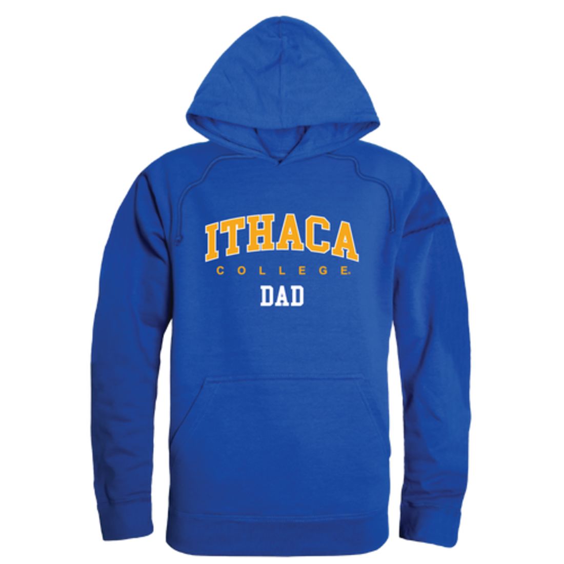 Ithaca College Bombers Dad Fleece Hoodie Sweatshirts Heather Grey-Campus-Wardrobe