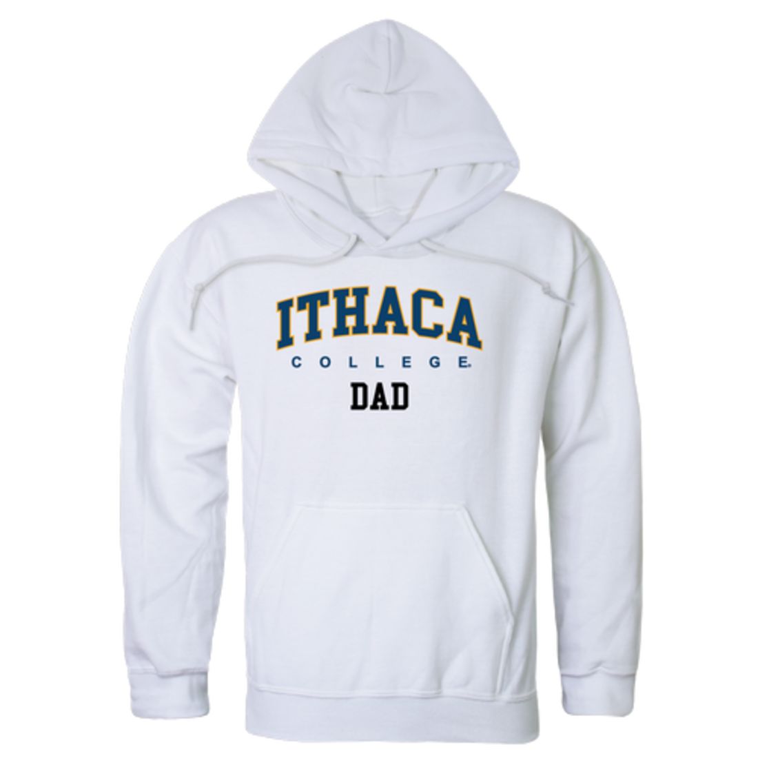 Ithaca College Bombers Dad Fleece Hoodie Sweatshirts Heather Grey-Campus-Wardrobe