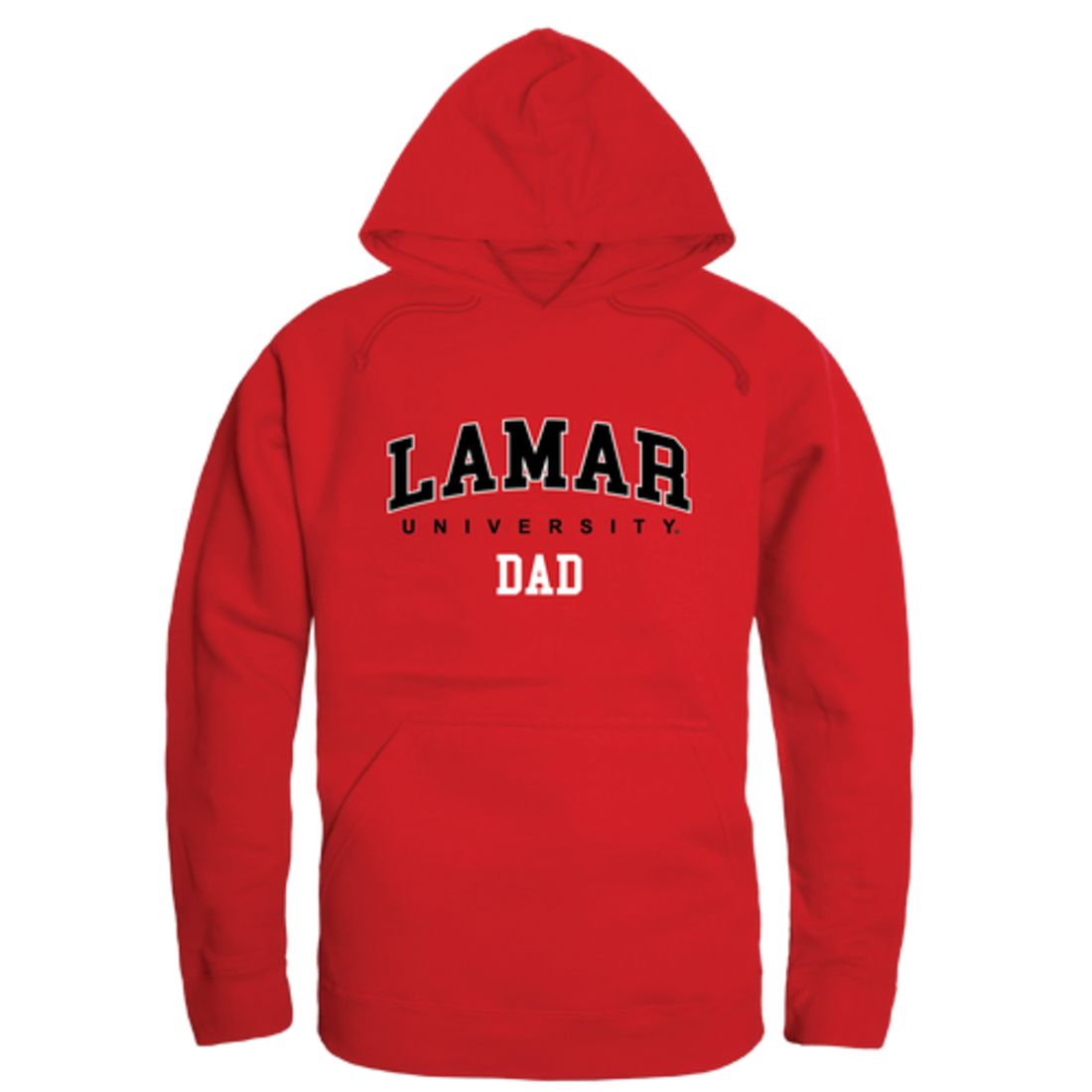 Lamar University Cardinals Dad Fleece Hoodie Sweatshirts Heather Grey-Campus-Wardrobe