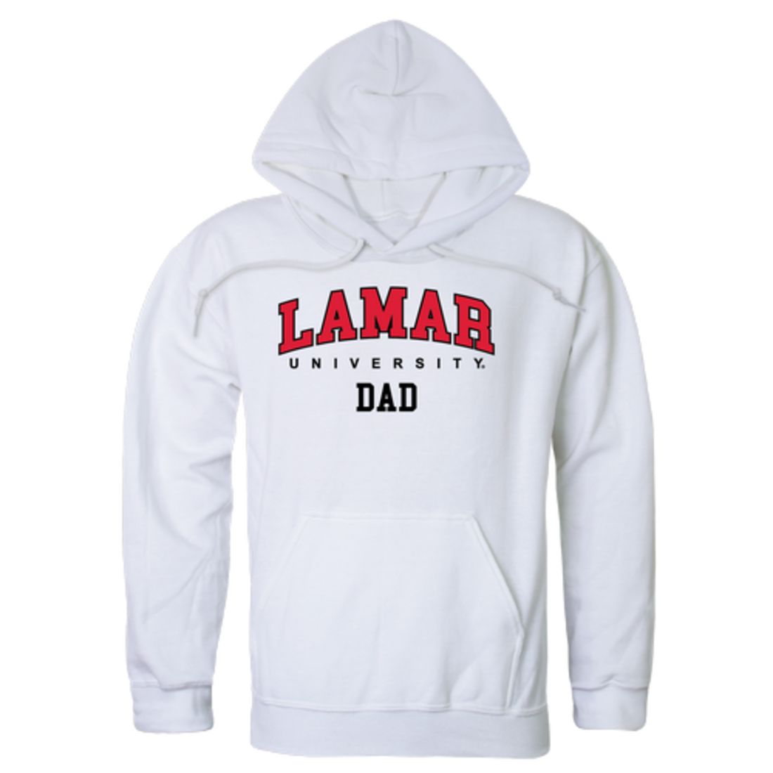 Lamar University Cardinals Dad Fleece Hoodie Sweatshirts Heather Grey-Campus-Wardrobe