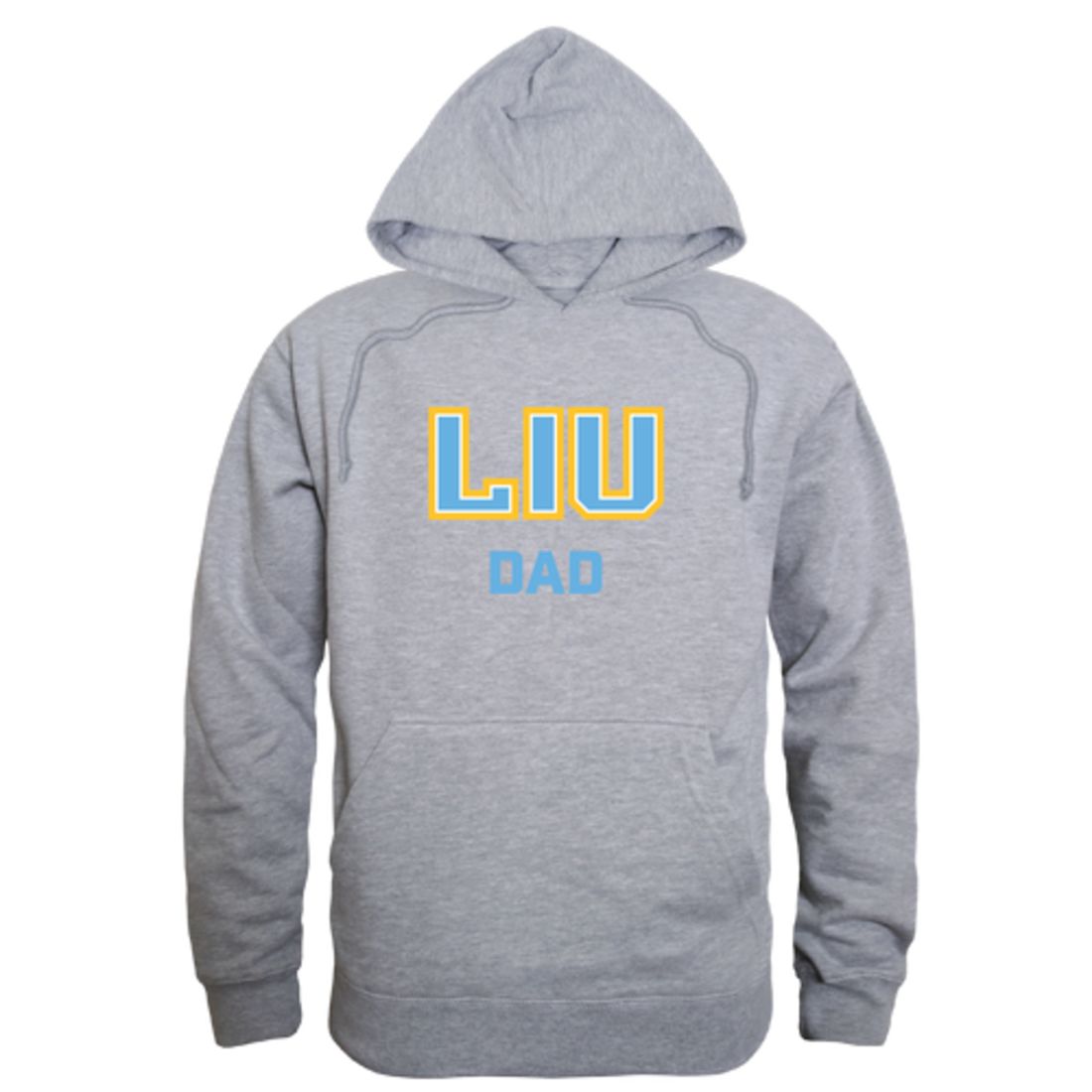 LIU Long Island University Post Pioneers Dad Fleece Hoodie Sweatshirts Heather Charcoal-Campus-Wardrobe