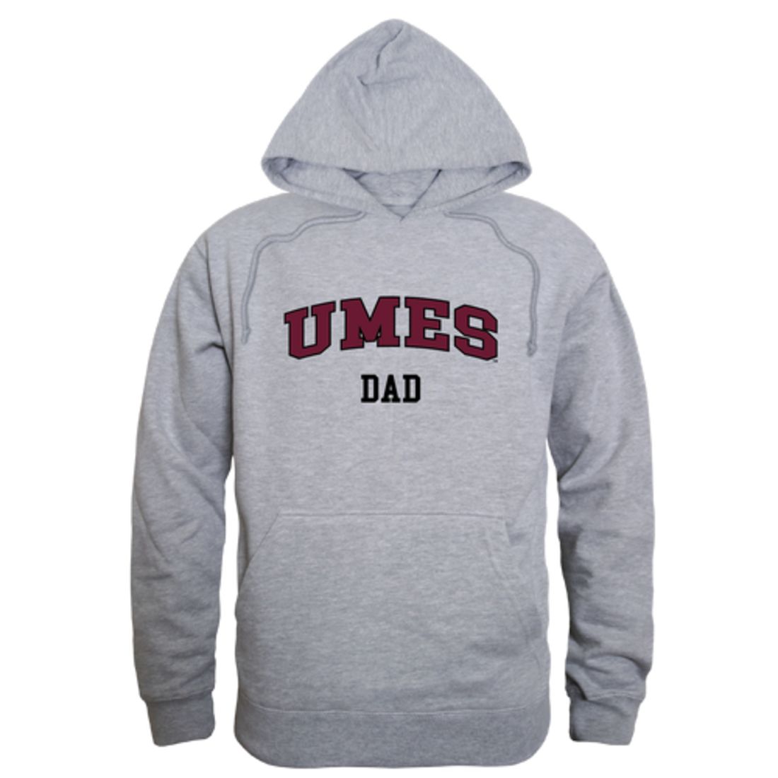 UMES University of Maryland Eastern Shore Hawks Dad Fleece Hoodie Sweatshirts Heather Grey-Campus-Wardrobe