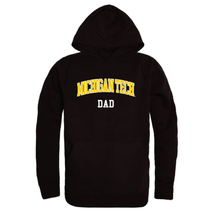 Michigan Technological University Huskies Dad Fleece Hoodie Sweatshirts Black-Campus-Wardrobe