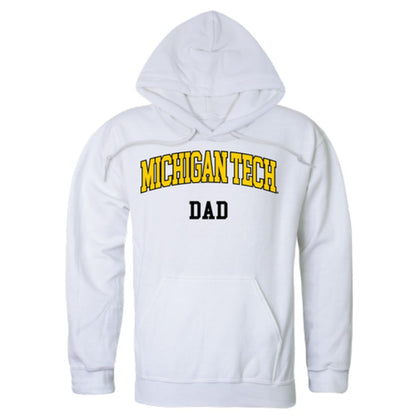 Michigan Technological University Huskies Dad Fleece Hoodie Sweatshirts Black-Campus-Wardrobe