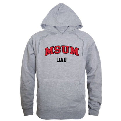 MSUM Minnesota State University Moorhead Dragons Dad Fleece Hoodie Sweatshirts Heather Grey-Campus-Wardrobe