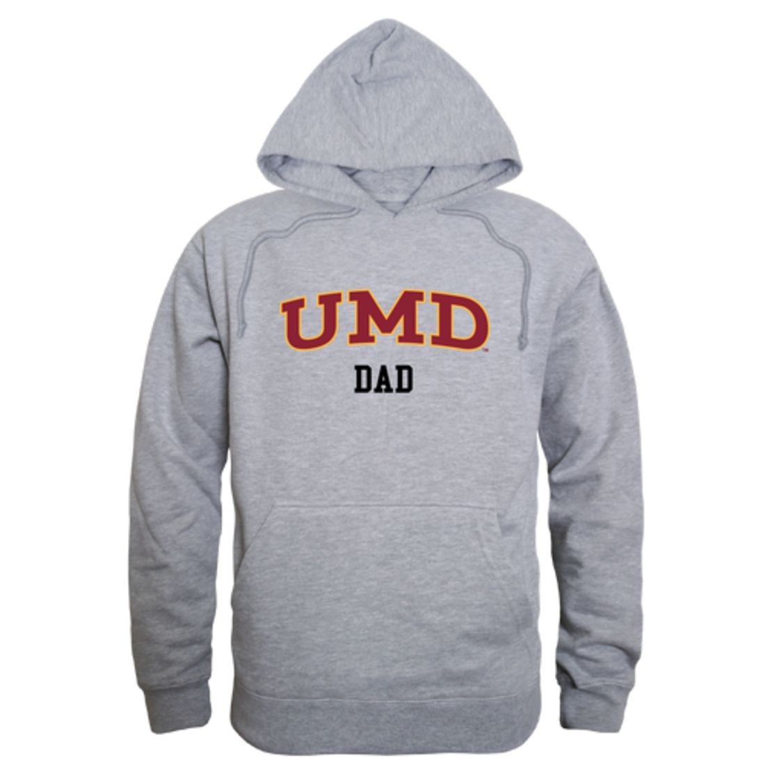 UMD University of Minnesota Duluth Bulldogs Dad Fleece Hoodie Sweatshirts Heather Grey-Campus-Wardrobe