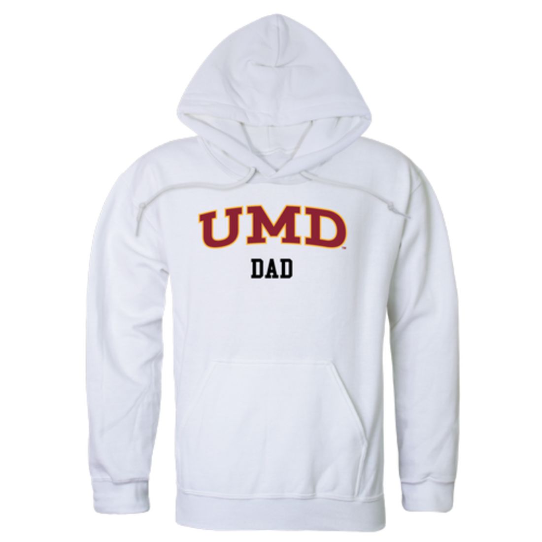 UMD University of Minnesota Duluth Bulldogs Dad Fleece Hoodie Sweatshirts Heather Grey-Campus-Wardrobe