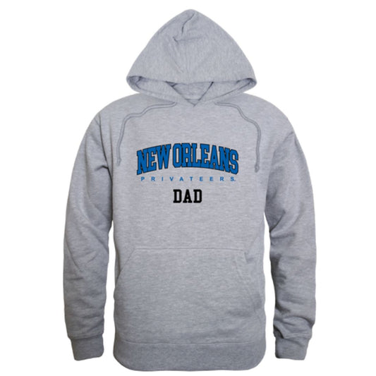 UNO University of New Orleans Privateers Dad Fleece Hoodie Sweatshirts Heather Grey-Campus-Wardrobe