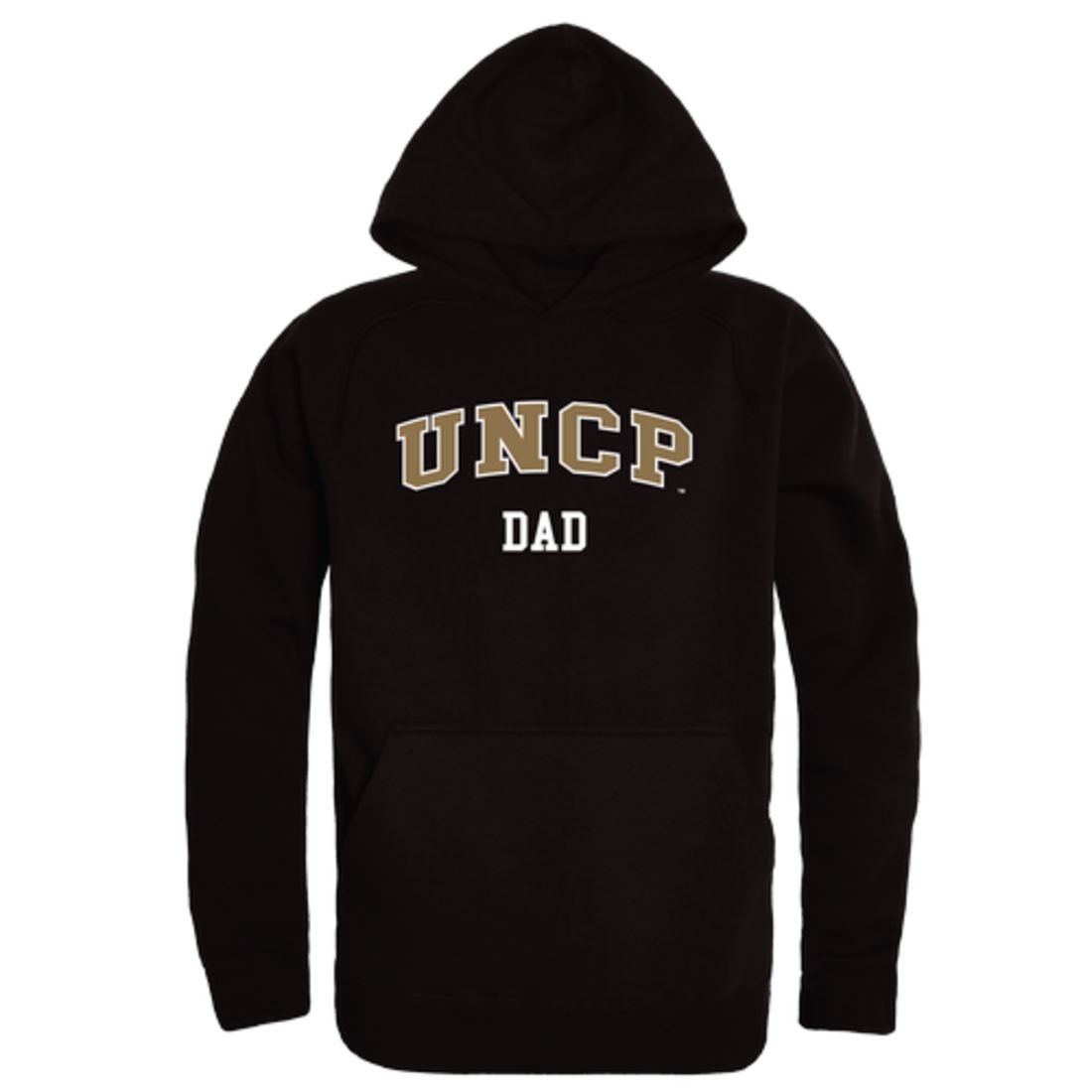 UNCP University of North Carolina at Pembroke Braves Dad Fleece Hoodie Sweatshirts Black-Campus-Wardrobe