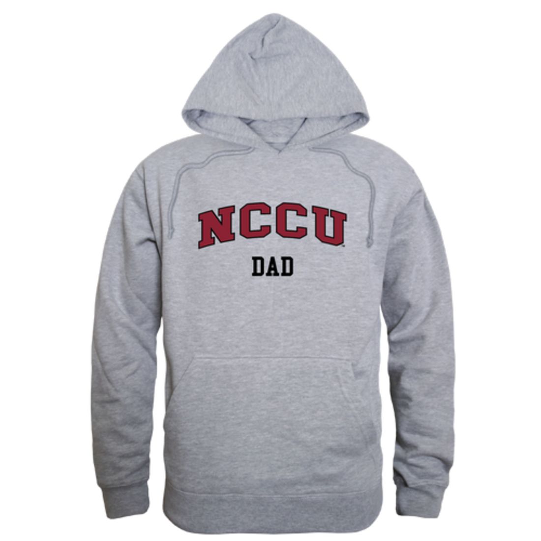 NCCU North Carolina Central University Eagles Dad Fleece Hoodie Sweatshirts Heather Grey-Campus-Wardrobe