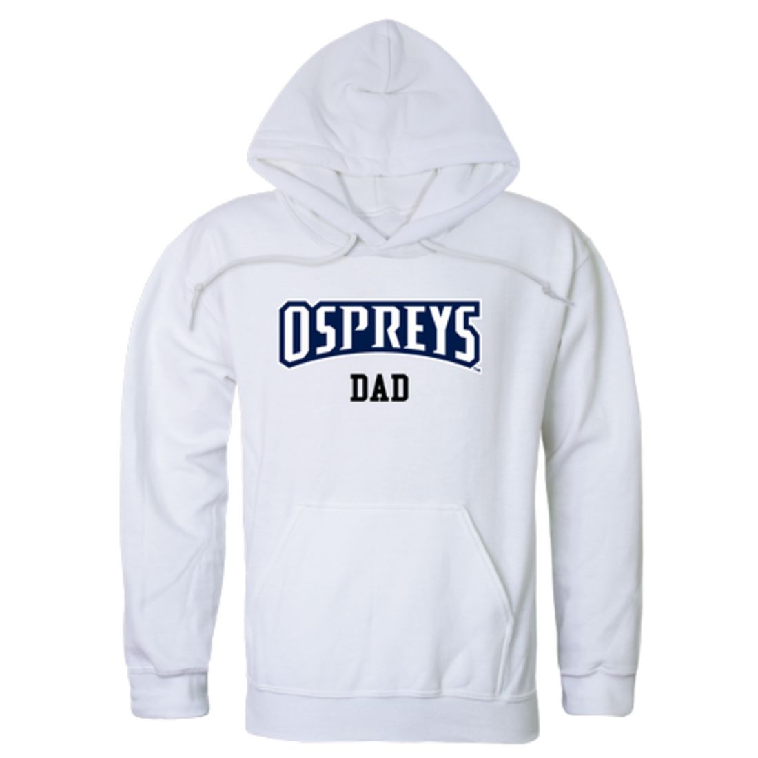 UNF University of North Florida Osprey Dad Fleece Hoodie Sweatshirts Heather Grey-Campus-Wardrobe