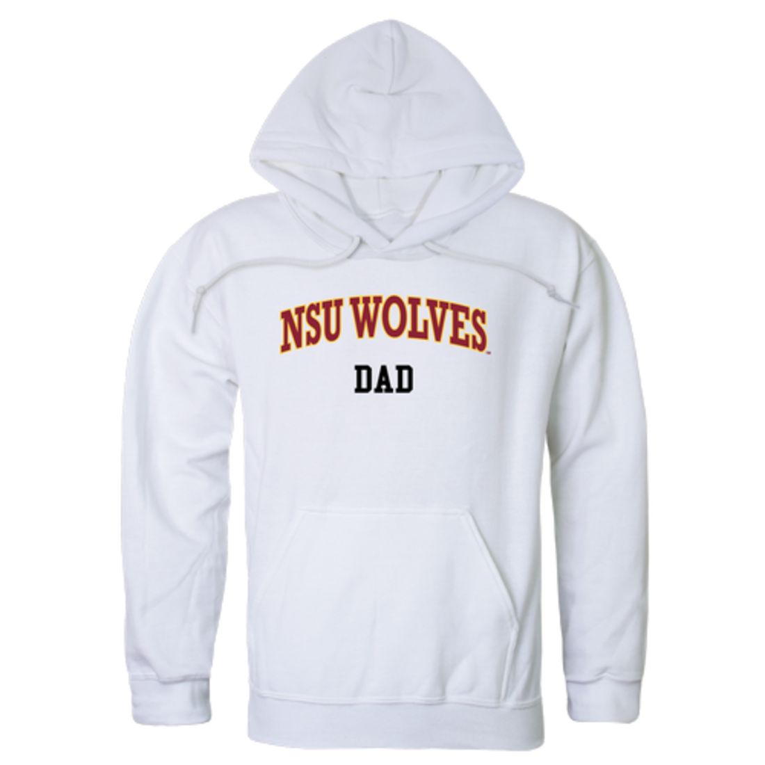 NSU Northern State University Wolves Dad Fleece Hoodie Sweatshirts Heather Grey-Campus-Wardrobe