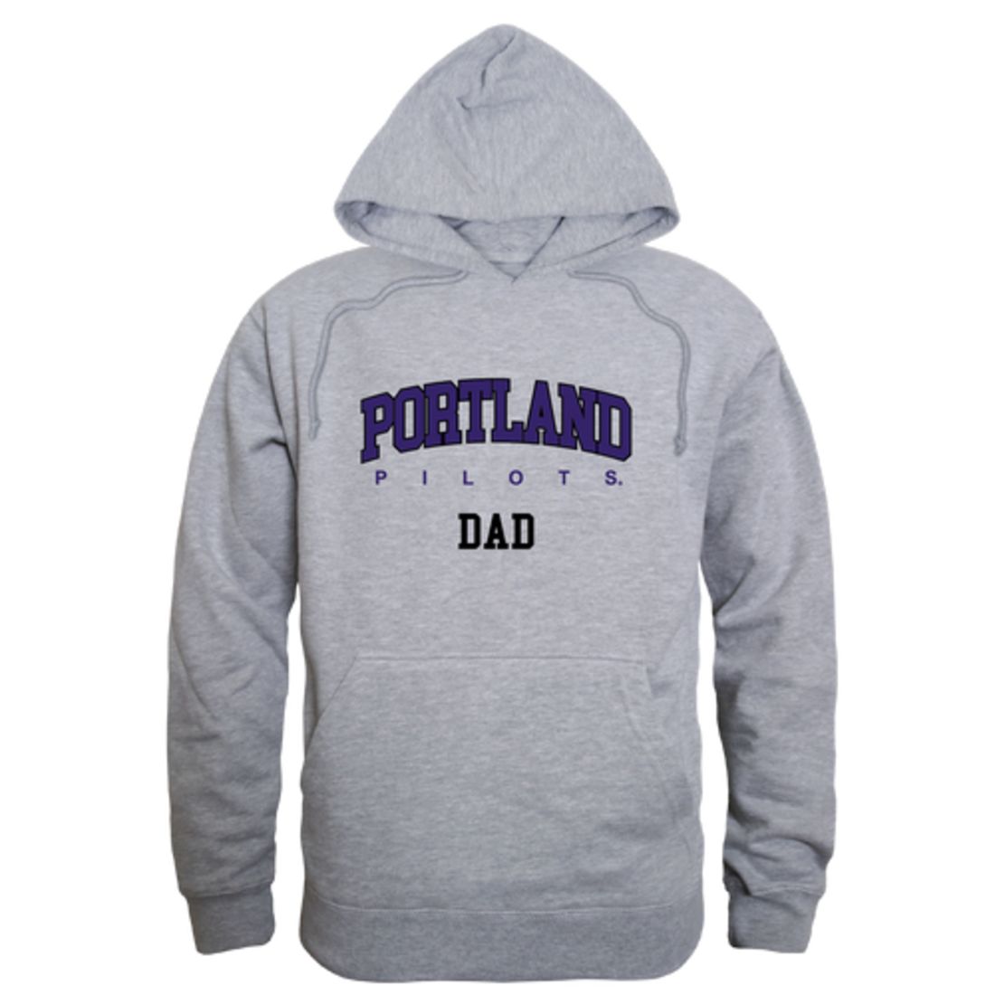 UP University of Portland Pilots Dad Fleece Hoodie Sweatshirts Heather Charcoal-Campus-Wardrobe